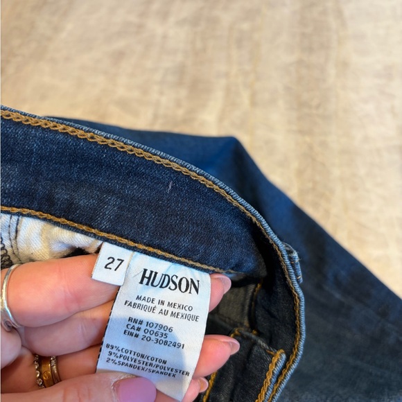 Hudson Krista Super Skinny Ankle Jeans Size 27 Distressed Stretch - Picture 3 of 4